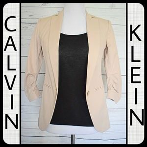 NWT Calvin Klein beige blazer.